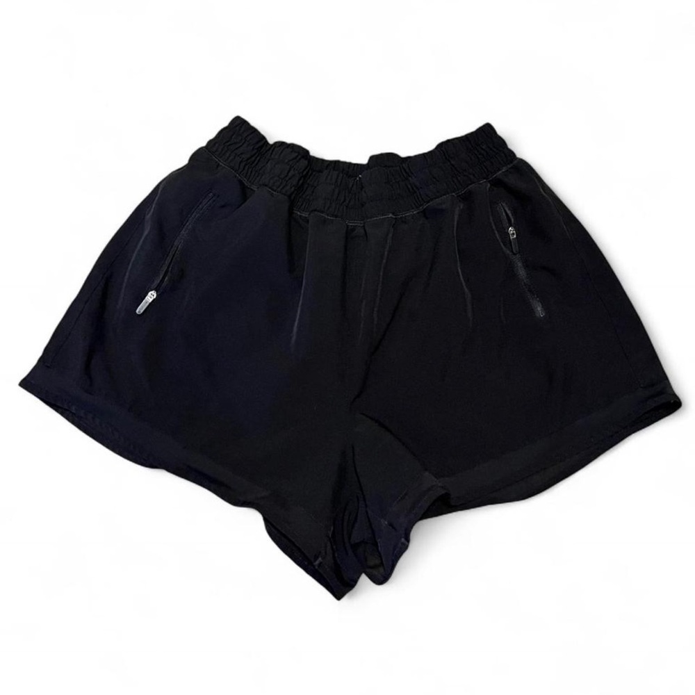 Black Women's Shorts with Zip Up Pockets